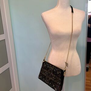 Ted Baker London Leather Crossbody Black Floral new without tags